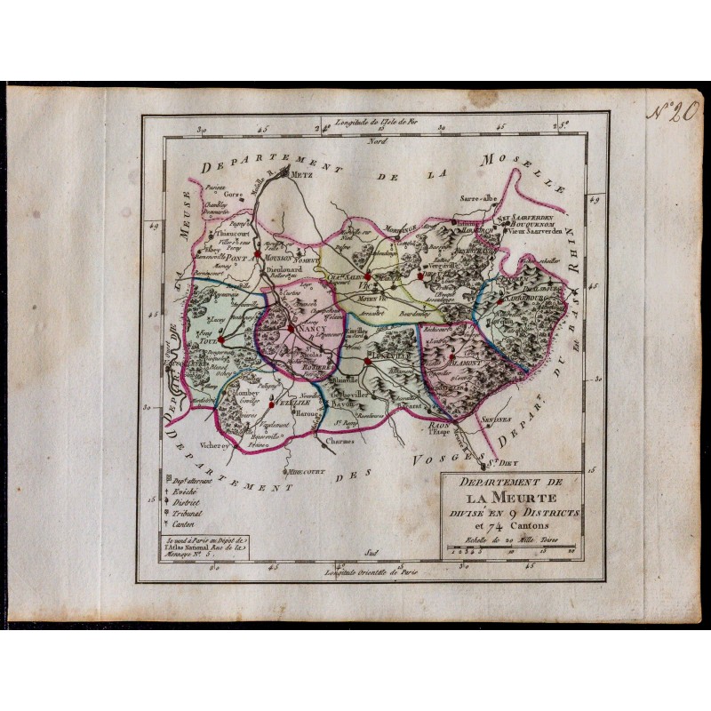 1791 - Carte de la Meurthe 