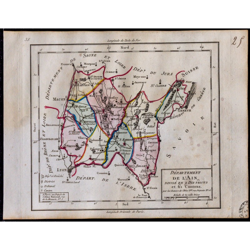 1791 - Carte de l'Ain 