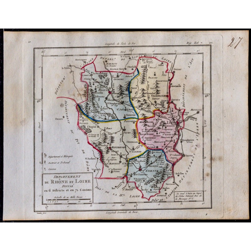 1791 - Carte du Rhône-et-Loire 