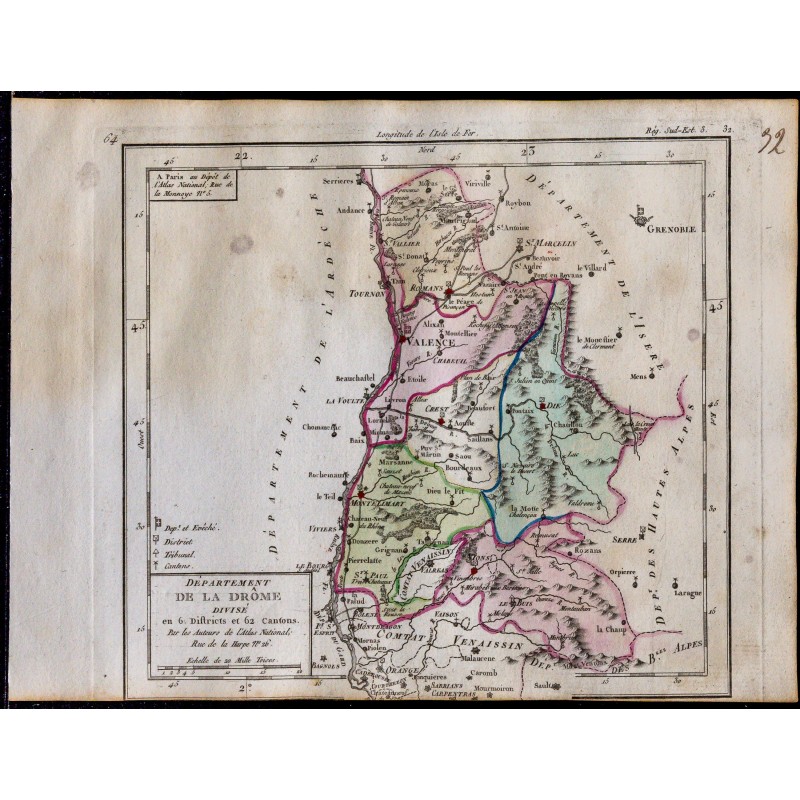 1791 - Carte de la Drôme 