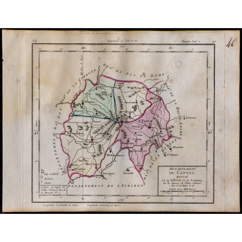 1791 - Carte du Cantal 