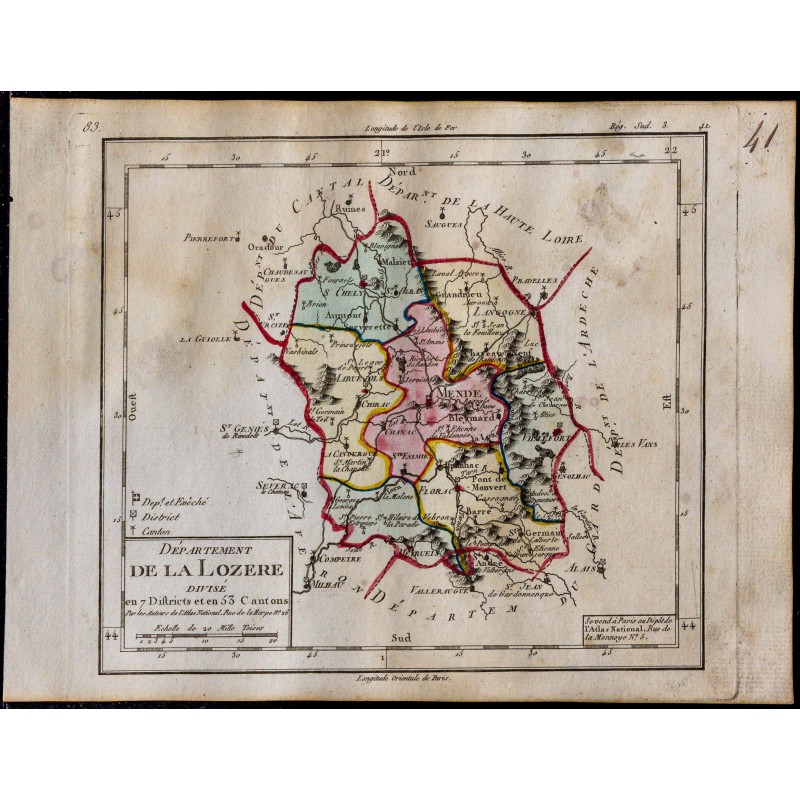 1791 - Carte Lozère 