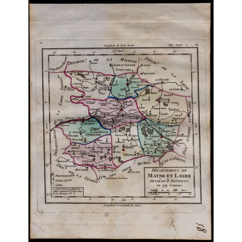 1791 - Carte du Maine-et-Loire 