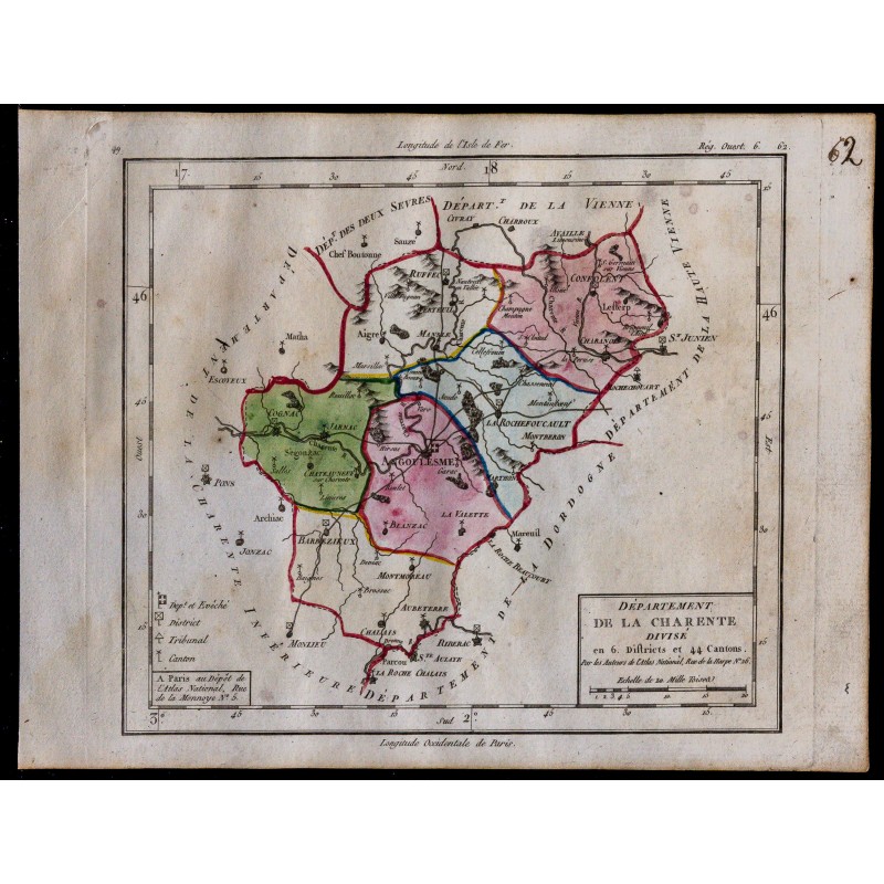 1791 - Carte de la Charente 