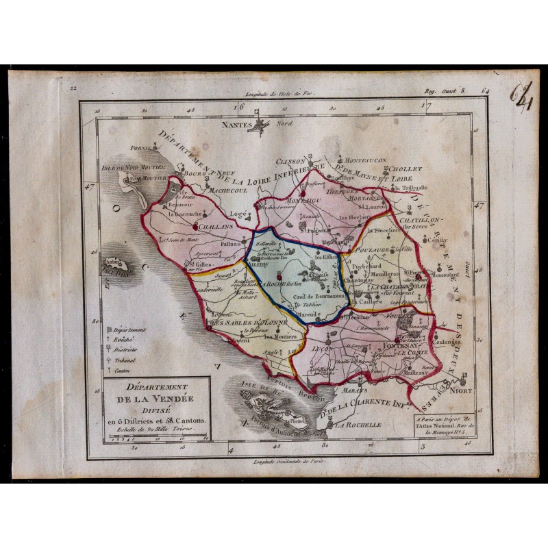 1791 - Carte de la Vendée 