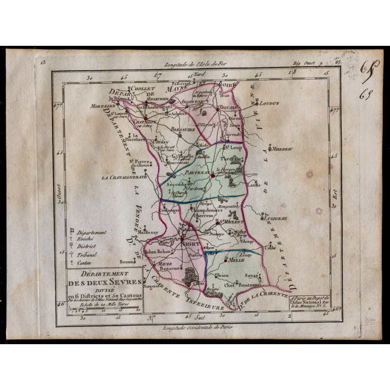 1791 - Carte des Deux-Sèvres 