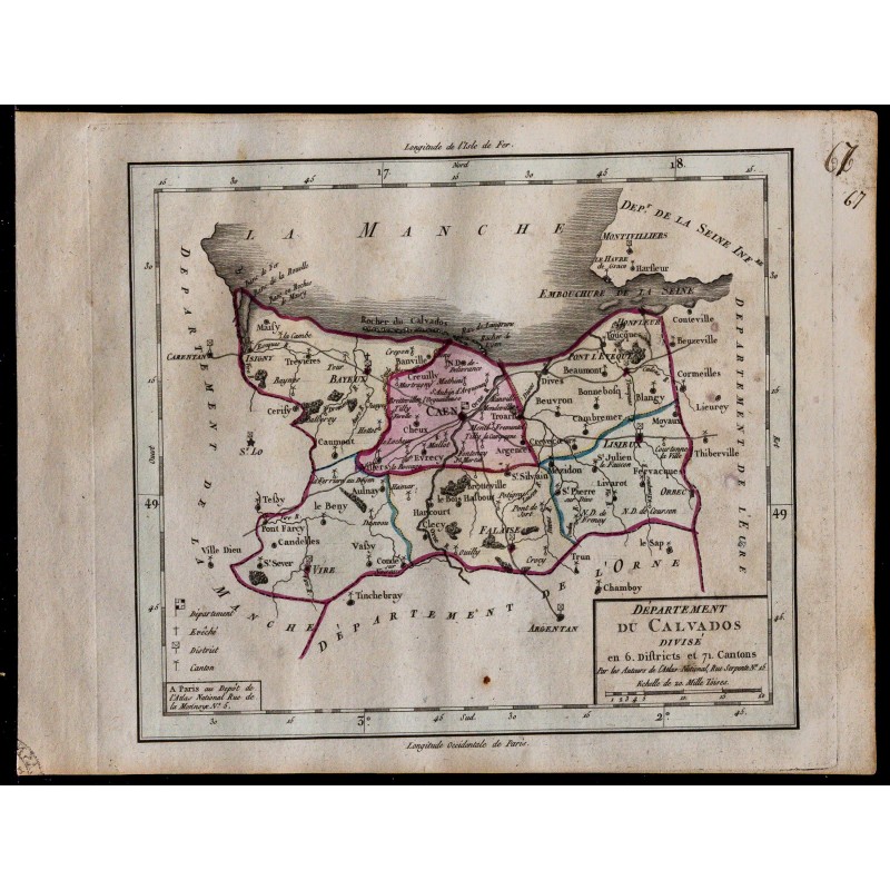 1791 - Carte du Calvados 