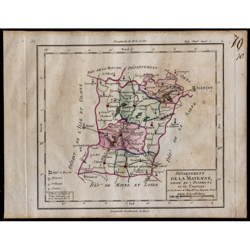 1791 - Carte de la Mayenne 