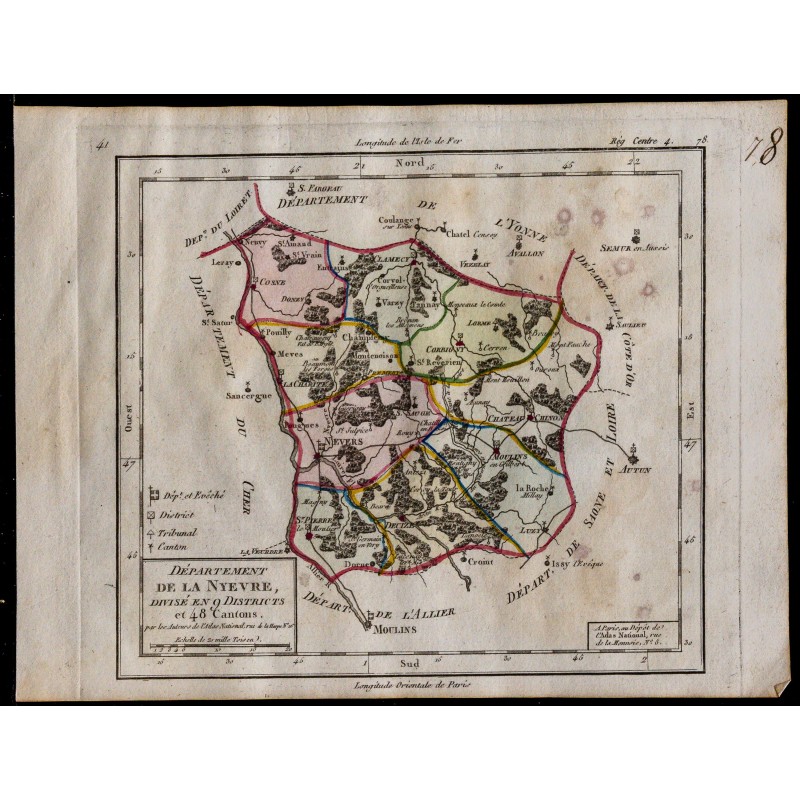 1791 - Carte de la Nièvre 