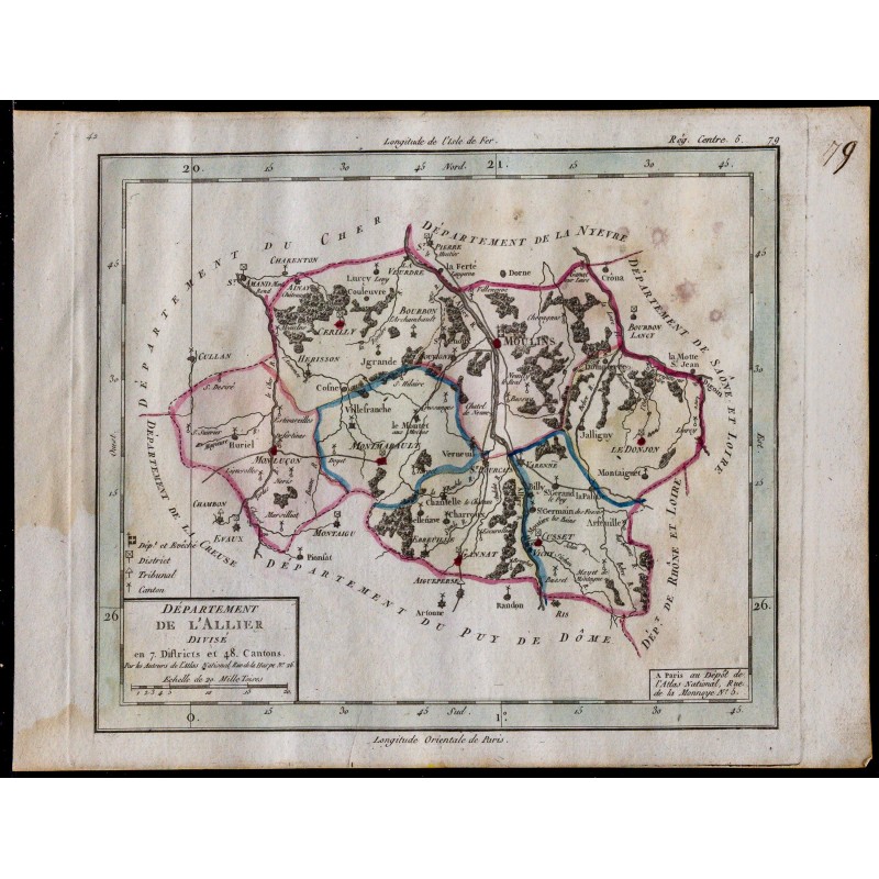 1791 - Carte de l'Allier 
