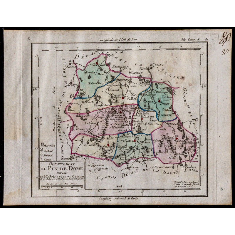 1791 - Carte du Puy-de-Dôme 