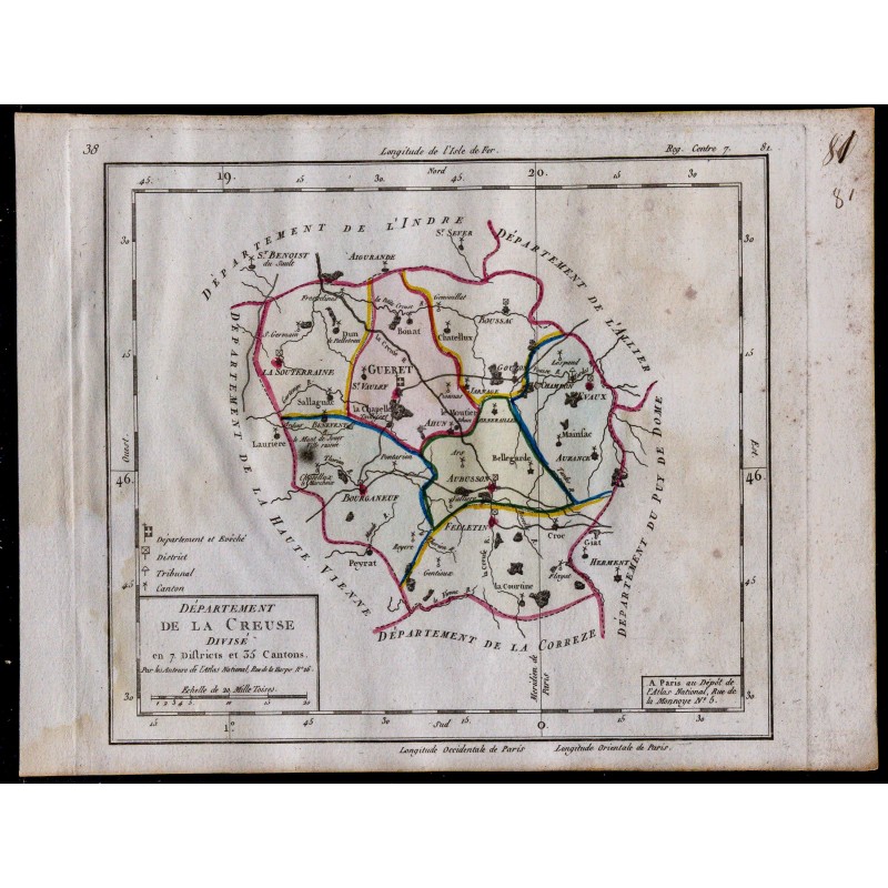1791 - Carte de la Creuse 