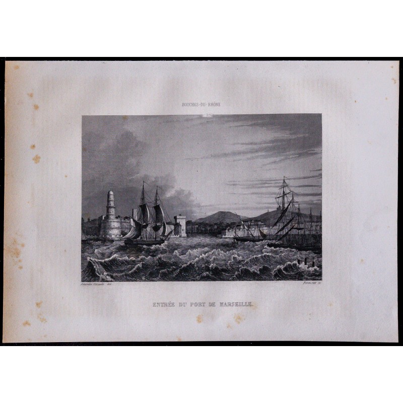 1851 - Entrée du port de Marseille 