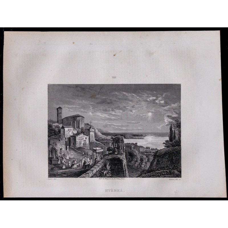 1851 - Vue de la ville de Hyères 