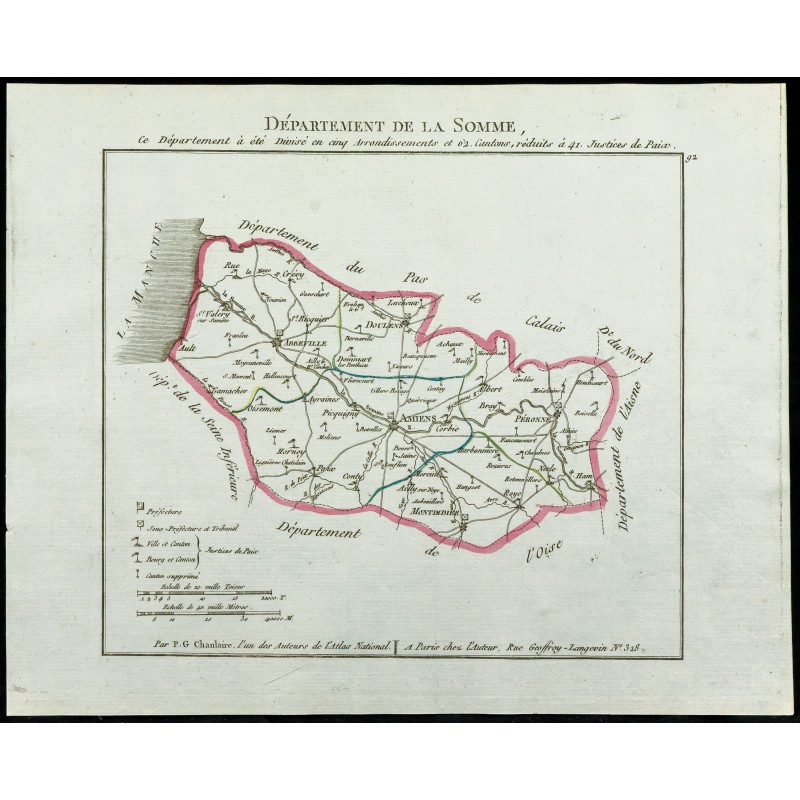 Gravure de 1802 - Département de la Somme - 1