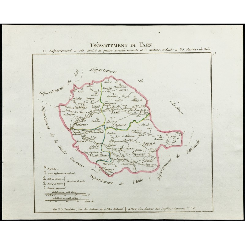 Gravure de 1802 - Département du Tarn - 1