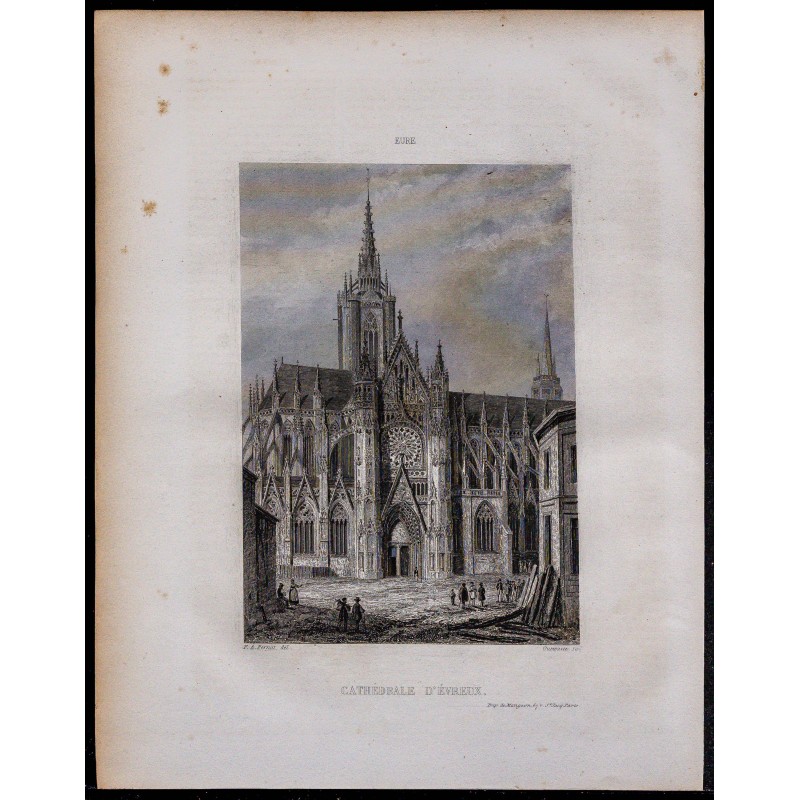 1851 - Cathédrale d'Évreux 