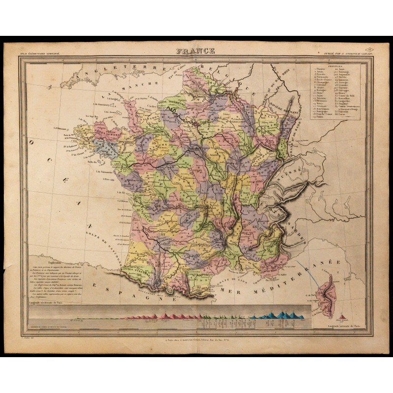 1838 - Carte de France 