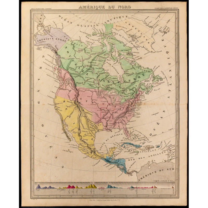1838 - Carte de l'Amérique du Nord 