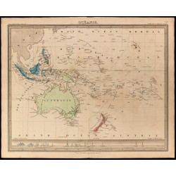 1838 - Carte de l'Océanie & Australie 