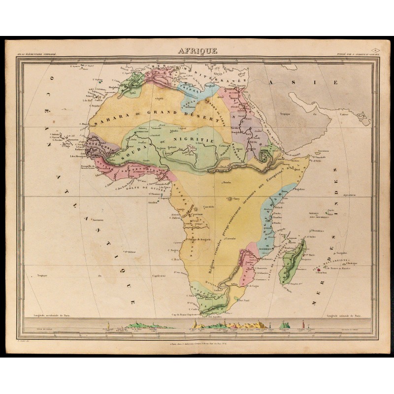 1838 - Carte de l'Afrique 