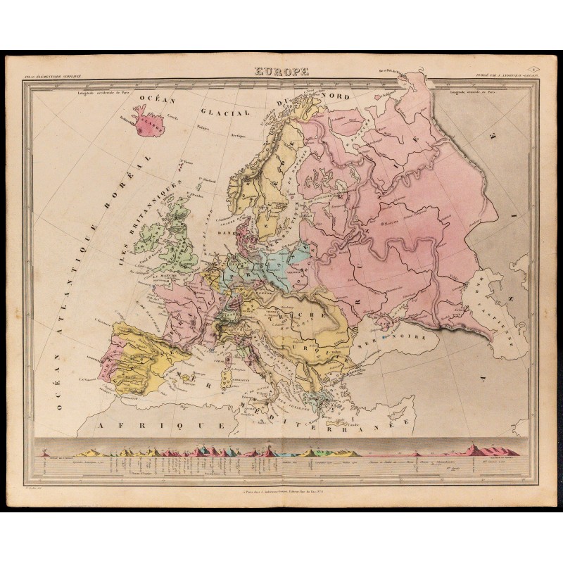 1838 - Carte de l'Europe 