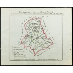 Gravure de 1802 - Département de la Haute-Vienne - 1