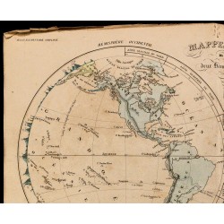 1838 - Carte du monde en deux hémisphères 