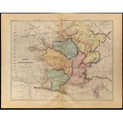 1867 - Carte de France hydrographique 