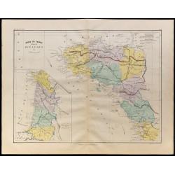 1867 - Carte des côtes atlantiques de la France 