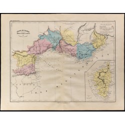 1867 - Carte des côtes méditerranéennes de France 