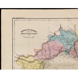 1867 - Carte des côtes méditerranéennes de France 