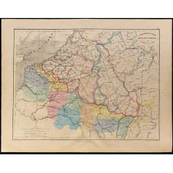 1867 - Carte des frontières du Nord-Est de la France 