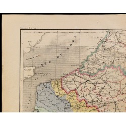 1867 - Carte des frontières du Nord-Est de la France 