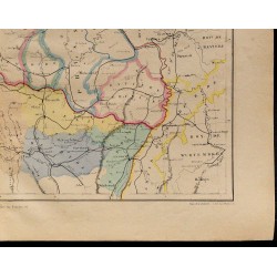 1867 - Carte des frontières du Nord-Est de la France 