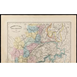 1867 - Carte des frontières orientales de la France 