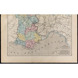 1867 - Carte des frontières orientales de la France 