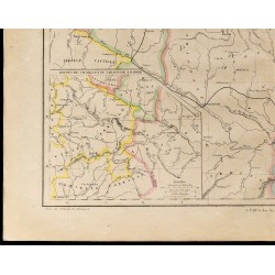 1867 - Carte des Pyrénées et de la frontière franco-espagnole 