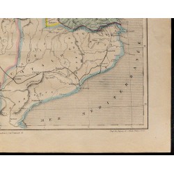 1867 - Carte des Pyrénées et de la frontière franco-espagnole 