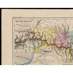 1867 - Carte des Pyrénées entre France et Espagne 