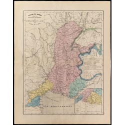1867 - Carte du bassin du Rhône 