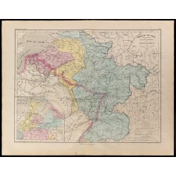 1867 - Carte du bassin du Rhin et de la Meuse 