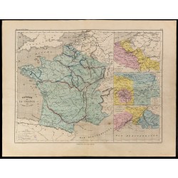 1867 - Carte de France et de ses canaux 