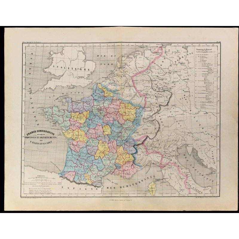 1867 - Carte de la France 