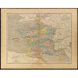 1867 - Carte de la France administrative et judiciaire 