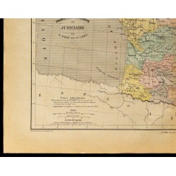 1867 - Carte de la France administrative et judiciaire 
