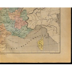 1867 - Carte de la France administrative et judiciaire 