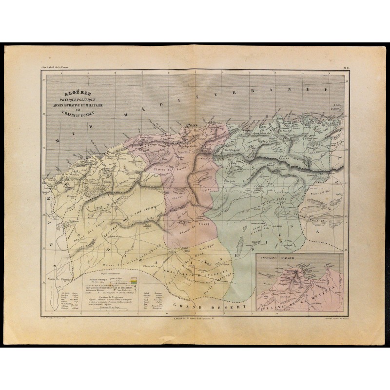 1867 - Carte de l'Algérie 
