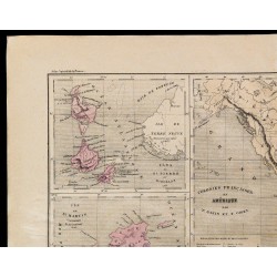 1867 - Carte des colonies françaises en Amérique 