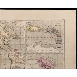 1867 - Carte des colonies françaises en Amérique 